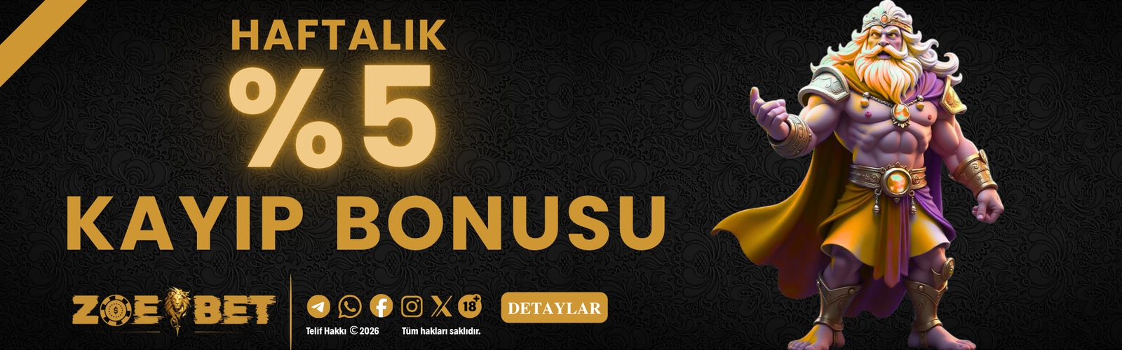 HAFTALIK %5 KAYIP BONUSU